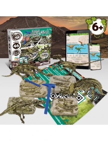 Fossils Excavation 4-in-1 Kit