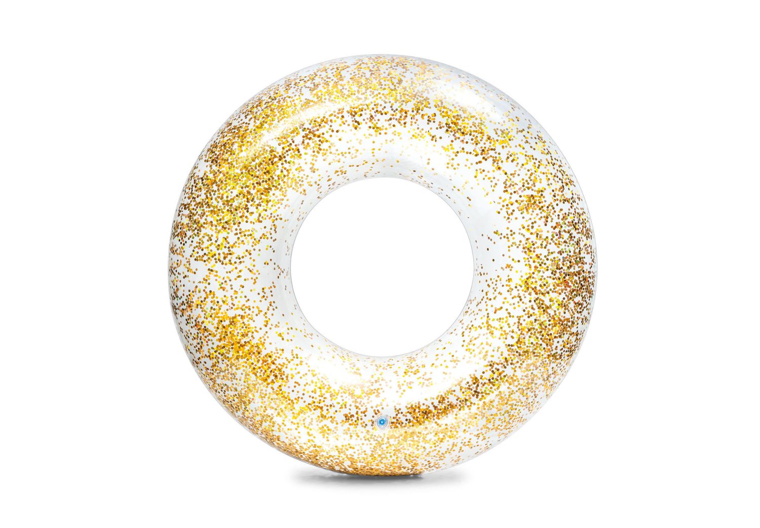Sparkling glitter tube, white with gold glitter swirl