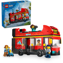 City Red Double-Decker Sightseeing Bus