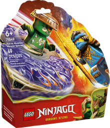 Nya vs. Elemental Monster Spinner box with green monster and blue ninja minifigure