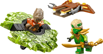 Grüner Erd-Monster-Spinner mit Lloyd- und Monster-Minifigur, baubare Spielset-Teile