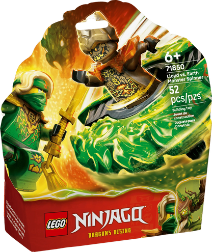 Lloyd vs. Earth Monster Spinner Spielset-Packung mit Lloyd-Miniﬁgur und Monster-Spinner