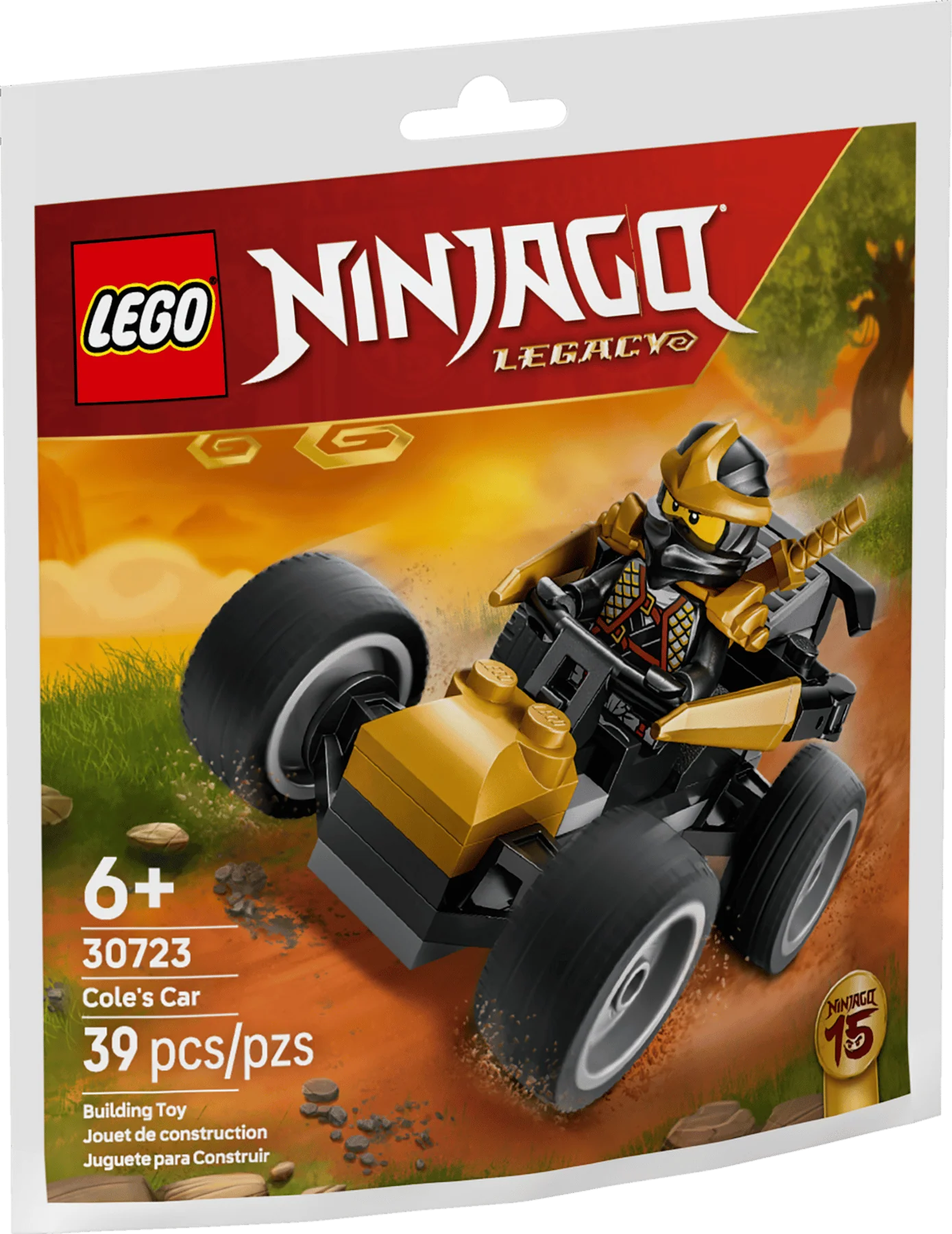 LEGO Ninjago Cole’s Car box front with car and minifigure artwork