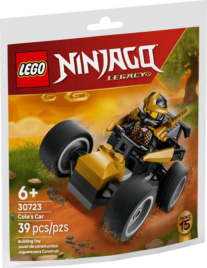 LEGO Ninjago Cole’s Car box front with car and minifigure artwork