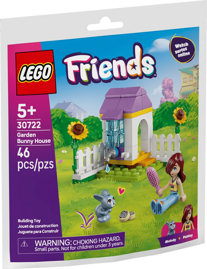 Garden Bunny House LEGO Friends 30722 box front, 5+ building set