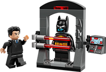 LEGO Batman Batsuit and console build with Bruce Wayne minifigure, gray/black