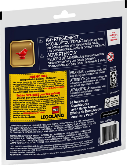 LEGO Harry Potter 30724 box back with warnings and contents details