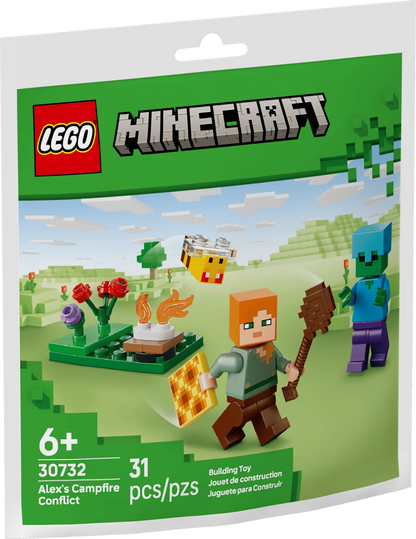 Alex's Campfire Conflict Minecraft building set box, 31 pcs, 6+