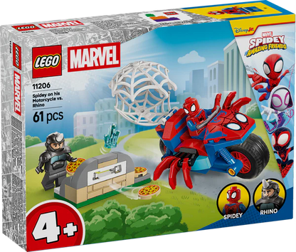 LEGO Marvel 11206 Spidey motorcycle vs Rhino box, 61 pcs, age 4+