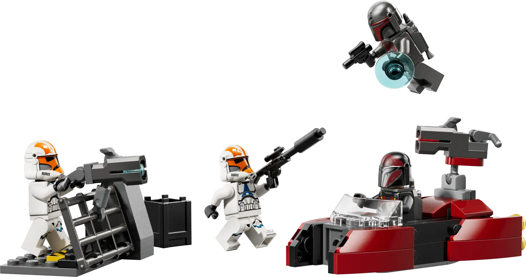Klon- und Mandalorianer-Figuren mit Waffen, LEGO Star Wars Battle Pack