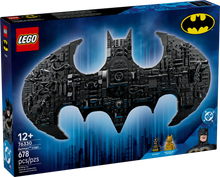 LEGO Batman-Logo-Set: schwarze, strukturierte Bauform mit Fledermaus-Symbol