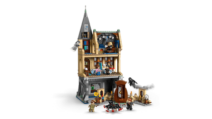 Hogwarts Hospital Wing castle model with open interior floors, figures, and details