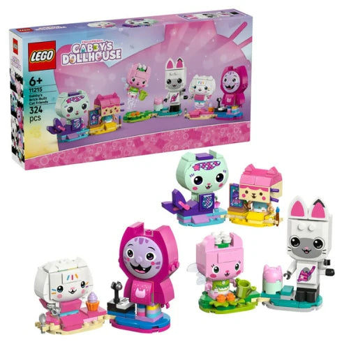LEGO Gabby’s Dollhouse brick-built cat friends set with 4 character figures