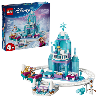 Elsa Ice Castle & Snow Ride LEGO set with track and figures