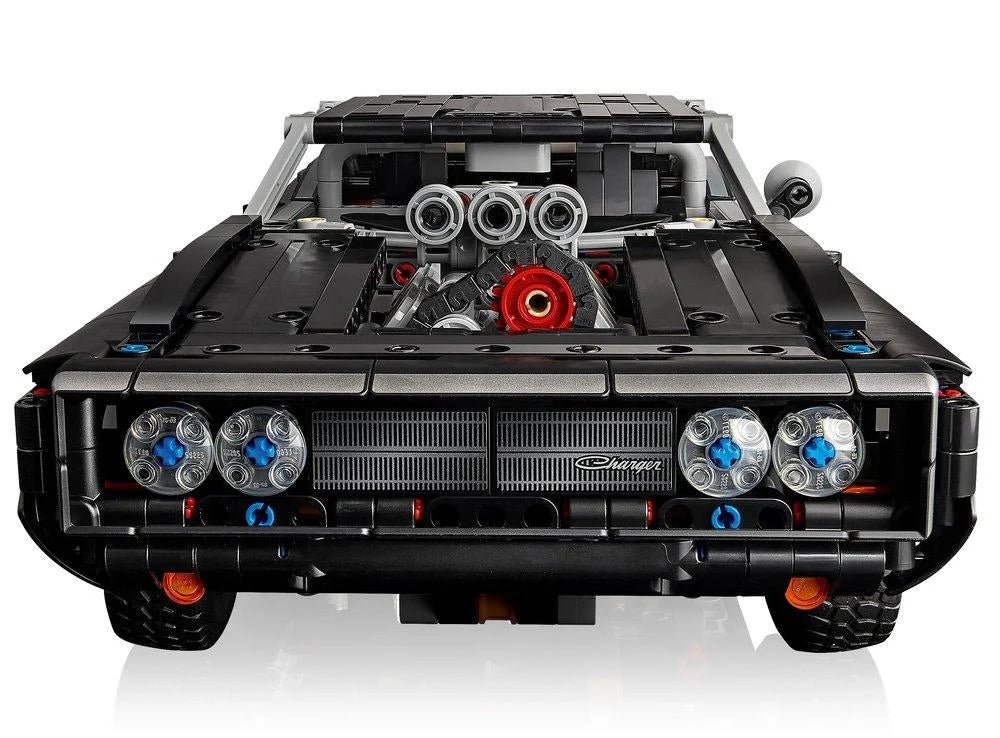 LEGO Technic Dodge Charger R/T front with detailed engine and headlights