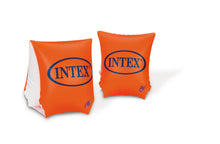 Orange inflatable arm bands with INTEX logo, pair