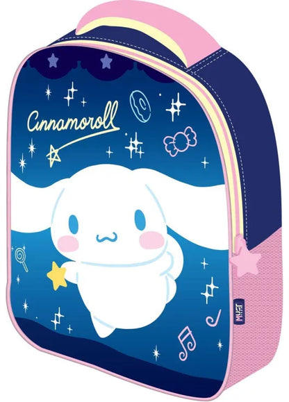 Preschool backpack with Cinnamoroll 3D graphic, navy and pink, one compartment