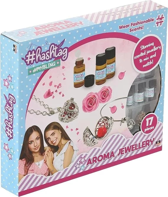 Aroma jewelry set gift box with necklace set and rose-themed display window