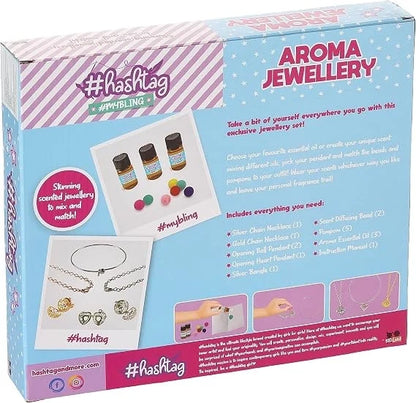 Aroma jewelry set gift box with necklaces and small scent bottle charms