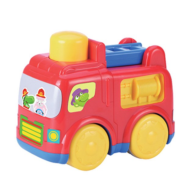 HapeeCapee Press N Go Rescue Car (Fire Engine) - The Toy Store, Best Toys in Lebanon