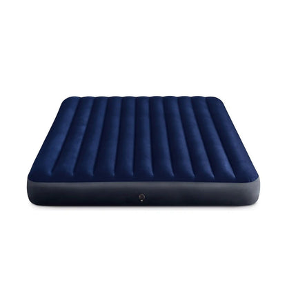 King airbed with navy ribbed top and dark perimeter base