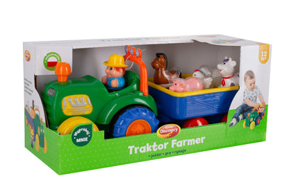 Tractor Farmer With Animals