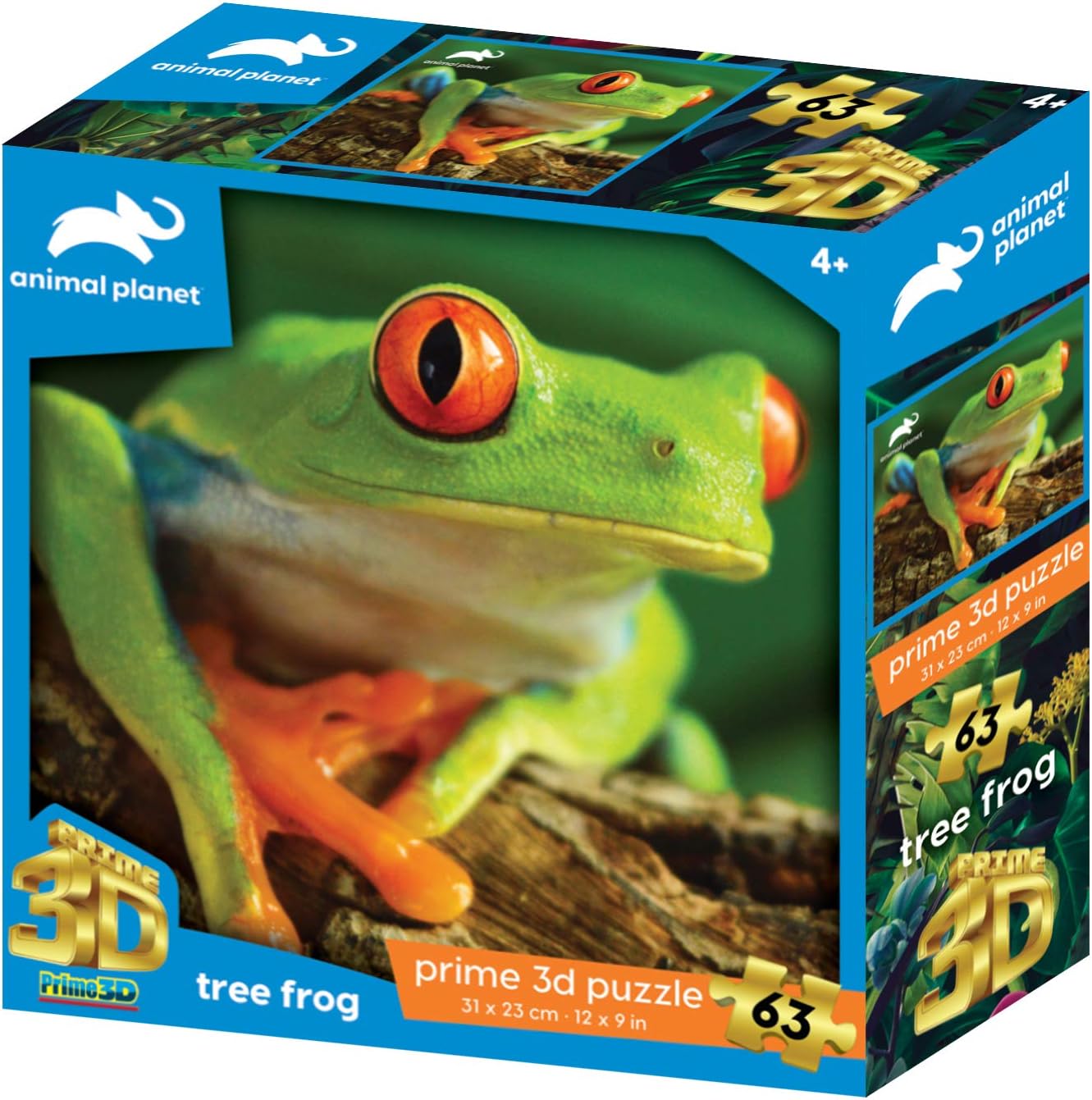 Prime 3D National Geographic "Super 3D Effect Tree Frog" Puzzle 63pcs The Toy Store - Toys