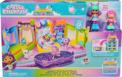 Gabby’s Dollhouse, Party Room Playset with Exclusive Toy Figures