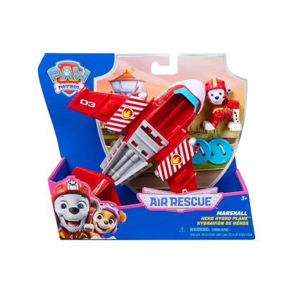 Air rescue toy plane with dog figure in retail box