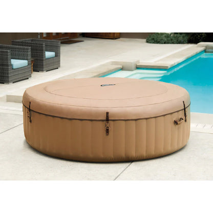 PureSpa 6 Person Bubble Massage Inflatable Hot Tub