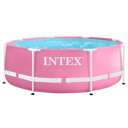 Pink Metal Frame Pool Age 6+ | Kids Outdoor Swimming Pool | Durable Frame Pool