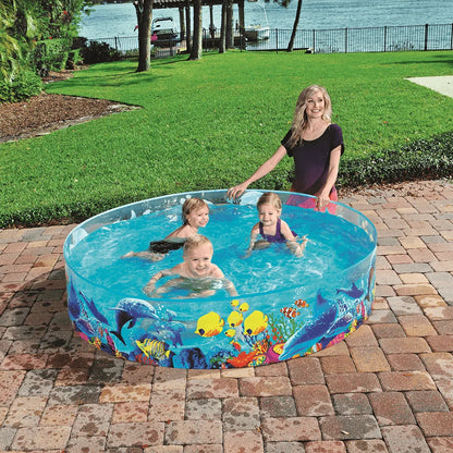1.83mx38cm Round Fish Designed Pool