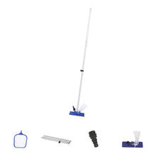 Pool maintenance kit with 80 in pole, brush base, skimmer net and hose adapter