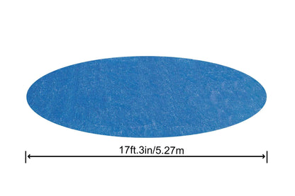 Round blue solar pool cover, 5.27m diameter
