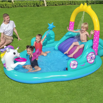 53097 Unicorn-Themed 274x198x137cm Inflatable Pool