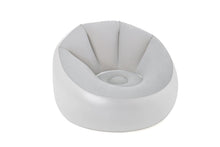 Luxury LED air chair, light gray round shell with cup holder
