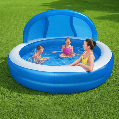 2.41mx1.40m Round Blue Inflatable Pool