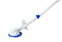 Flowclear AquaSweeper pool cleaner vacuum head with blue base and white hose