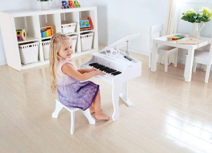 Music Deluxe Grand Piano White 3pcs