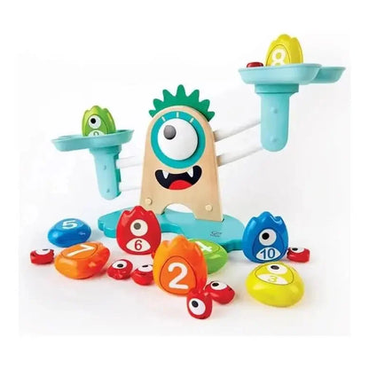 Monster counting measuring toy set with numbered monster pieces