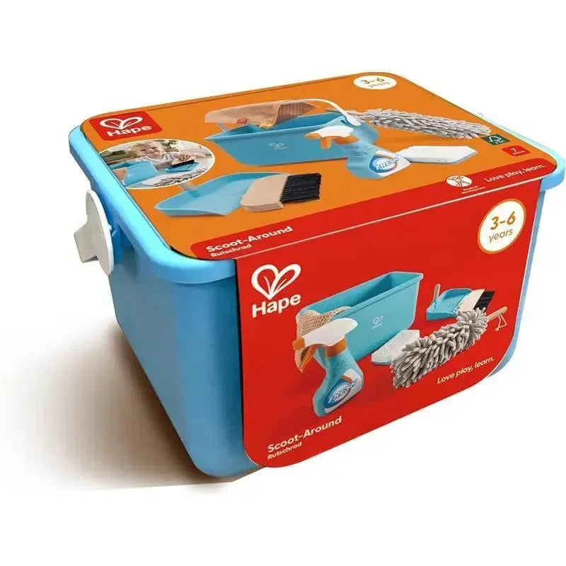 Clean up bucket set toy, blue plastic bucket with accessories in retail box
