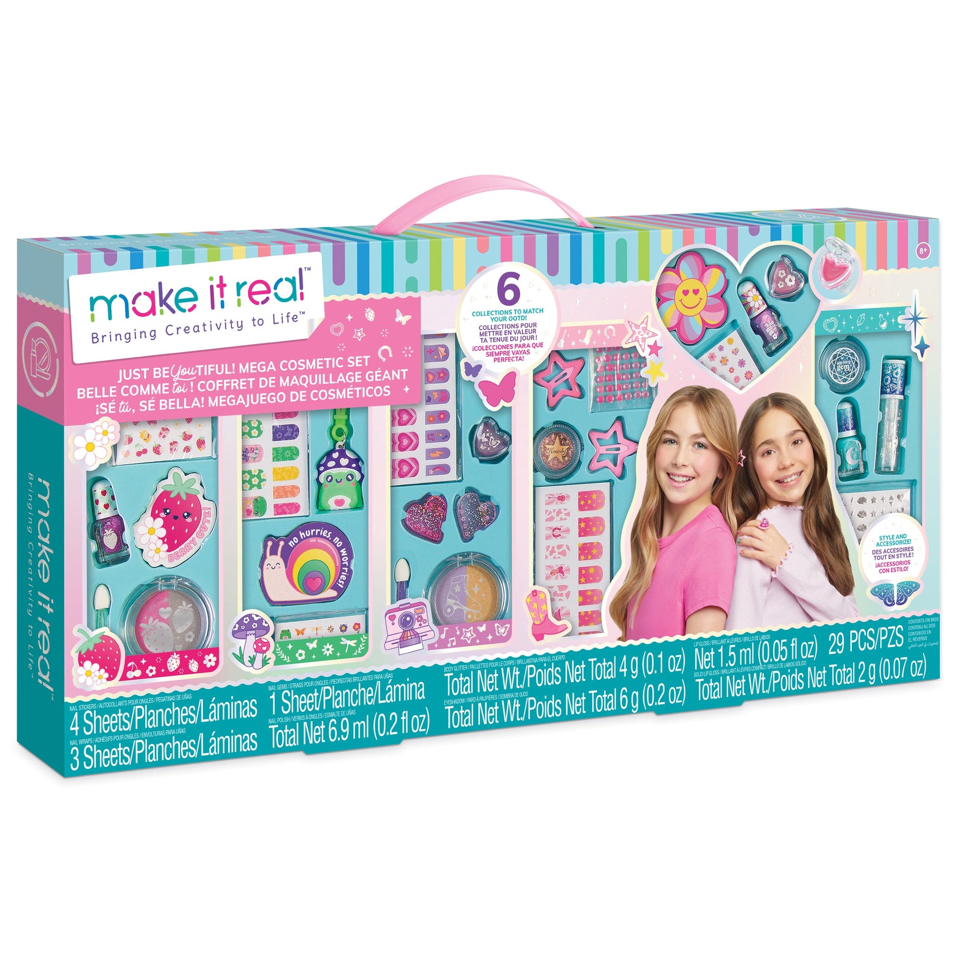 Just BeYOUtiful! Mega Cosmetic Set box with colorful sticker and makeup accessories