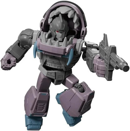 Roboterfigur im Galaxy-Stil mit grauem Helm, blauem Visier und seitlichem Blaster