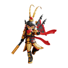 Blokees Hero Monkey King action figure in black, gold armor with red cape