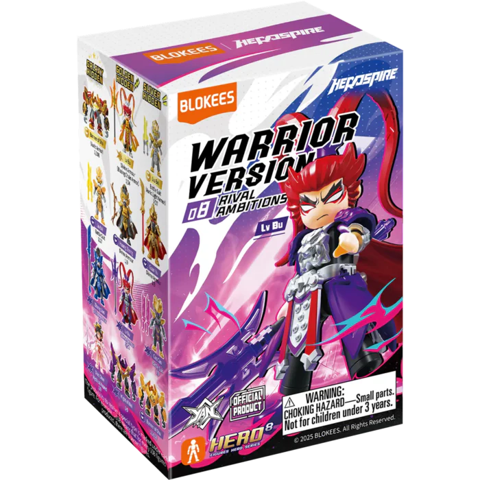 HeroSpire Rival Ambitions blind box with warrior figure on illustrated box front