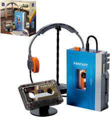 Retro Cassette Player Building Set with Cassettes and Headphones