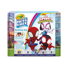 Crayola Color Wonder Spidey friends coloring activity kit packaging with 27 colors