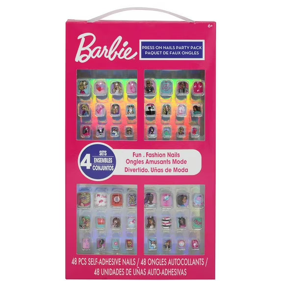 Press-on nails box (48 pack) with 4 sets of fun fashion false nails