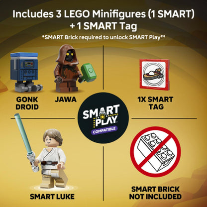 SMART Play package image with Luke, Jawa, Gonk Droid figures, and SMART tag