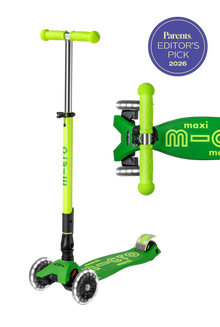 Maxi Deluxe Foldable LED Scooter - Shocking Pink